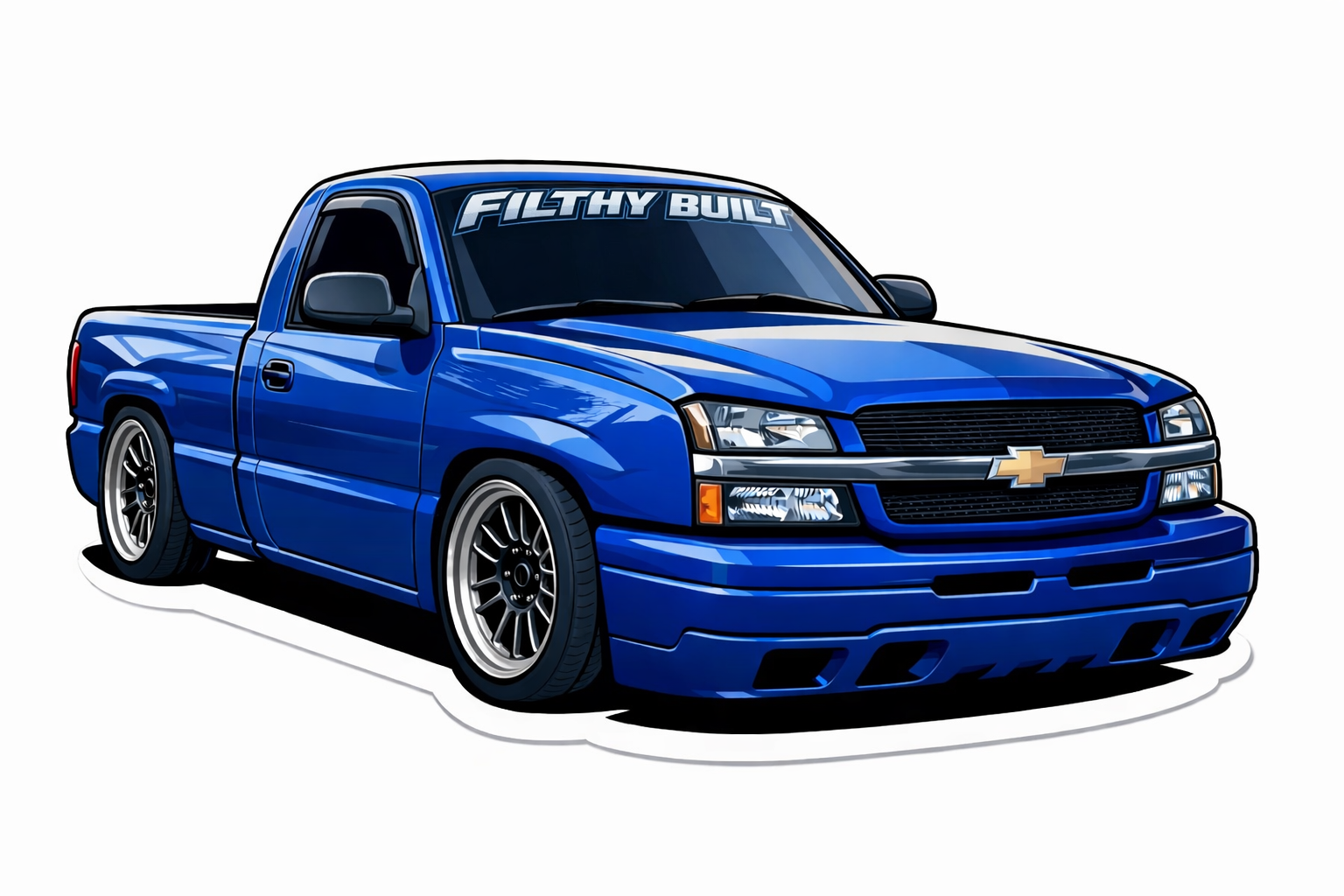 Cateye Silverado Sticker 5" x 2.5"